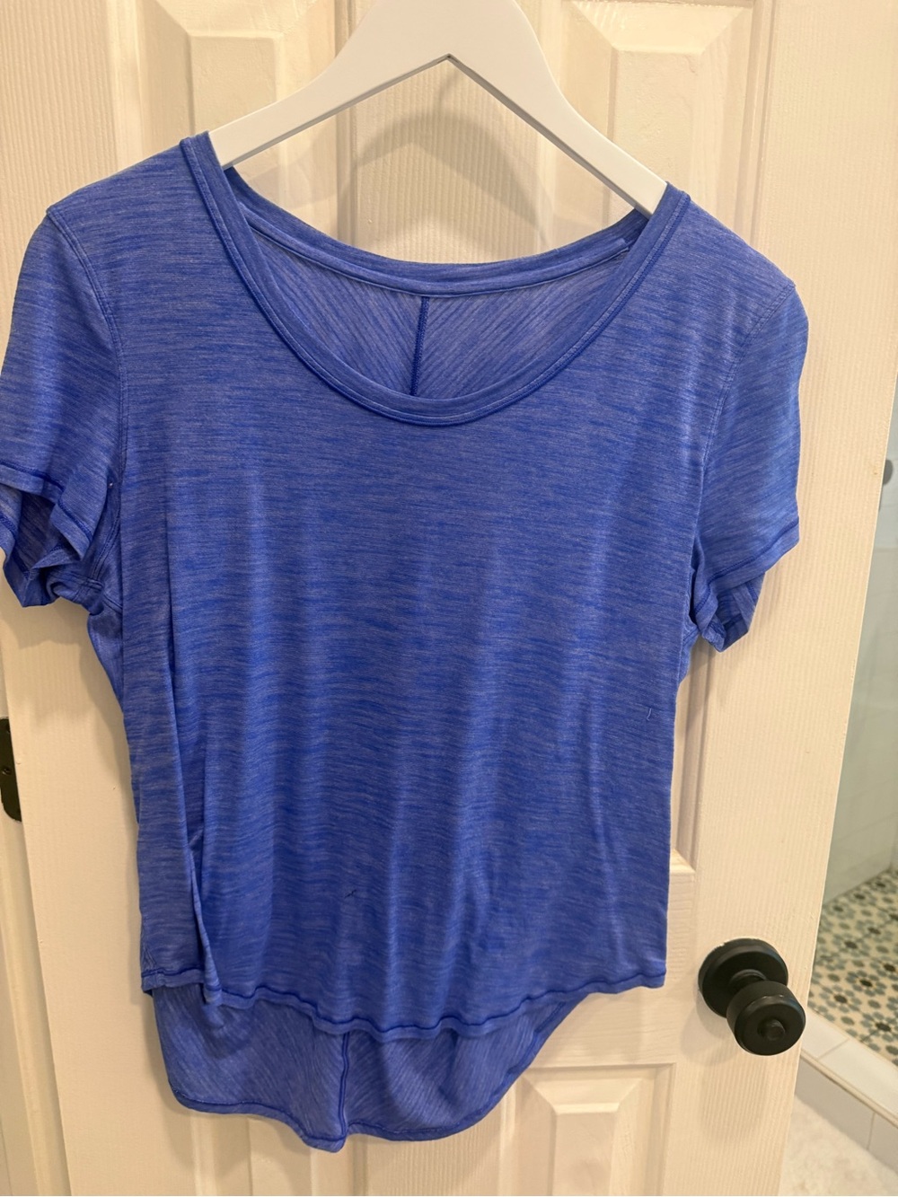 lululemon athletica Blue Short Sleeve Scoop Neck Tee